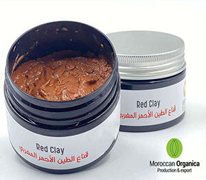 moroccan red clay hair mask